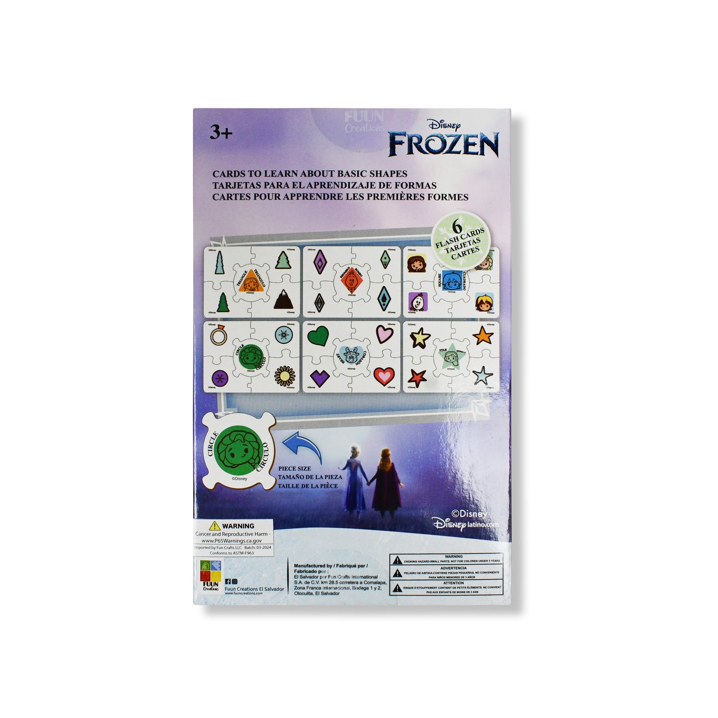 Disney Frozen Wooden Shapes Flash Cards (30 Pieces)