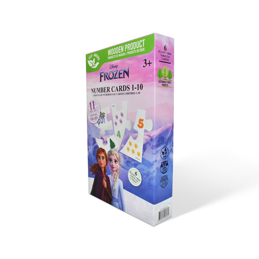 Disney Frozen Educational Puzzle & Flash Number Cards 1–10 (11 Pieces)