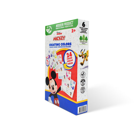 Disney Junior Mickey Educational Puzzle & Flash Color Cards – Creating Colors (24 Pieces)