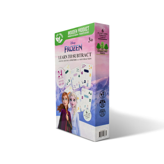 Disney Frozen Educational Puzzle & Flash Subtraction Cards – Learn to Subtract (24 Pieces)