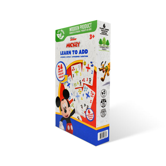 Disney Junior Mickey Educational Puzzle & Flash Addition Cards – Learn to Add (24 Pieces)