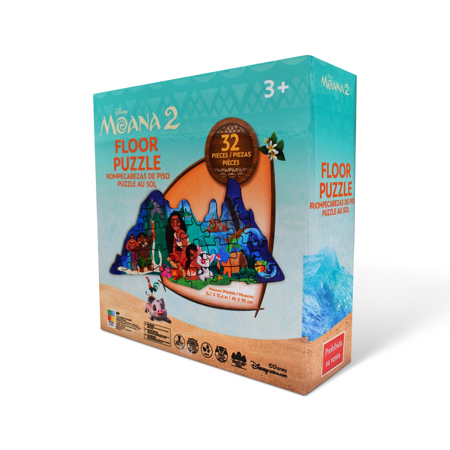Disney Moana 2 Wooden Floor Puzzle – 32 Piece Educational Set