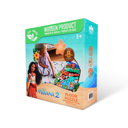 Disney Moana 2 Wooden Floor Puzzle – 32 Piece Educational Set