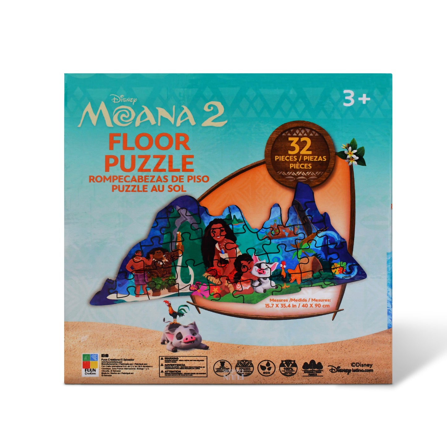 Disney Moana 2 Wooden Floor Puzzle – 32 Piece Educational Set