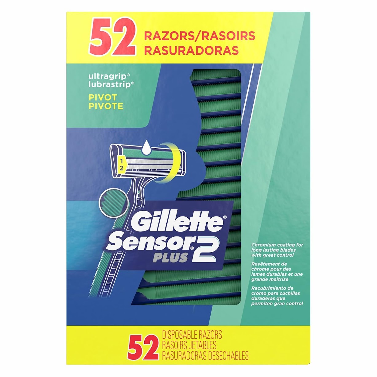 Gillette Sensor2 Plus Disposable Razor (52-Count)
