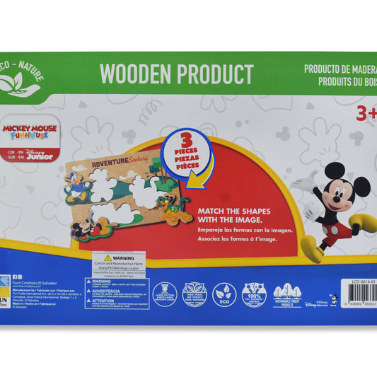 Disney Junior Mickey Adventure Seekers Wooden Shapes Puzzle