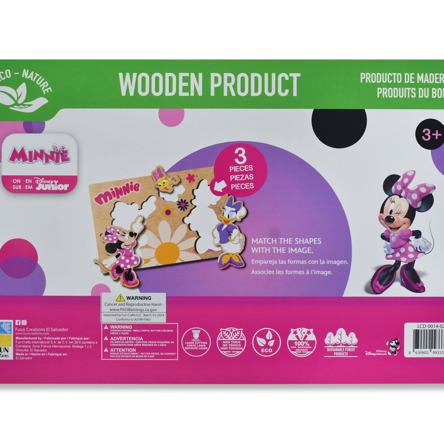 Disney Junior Minnie Adventure Seekers Wooden Shapes Puzzle