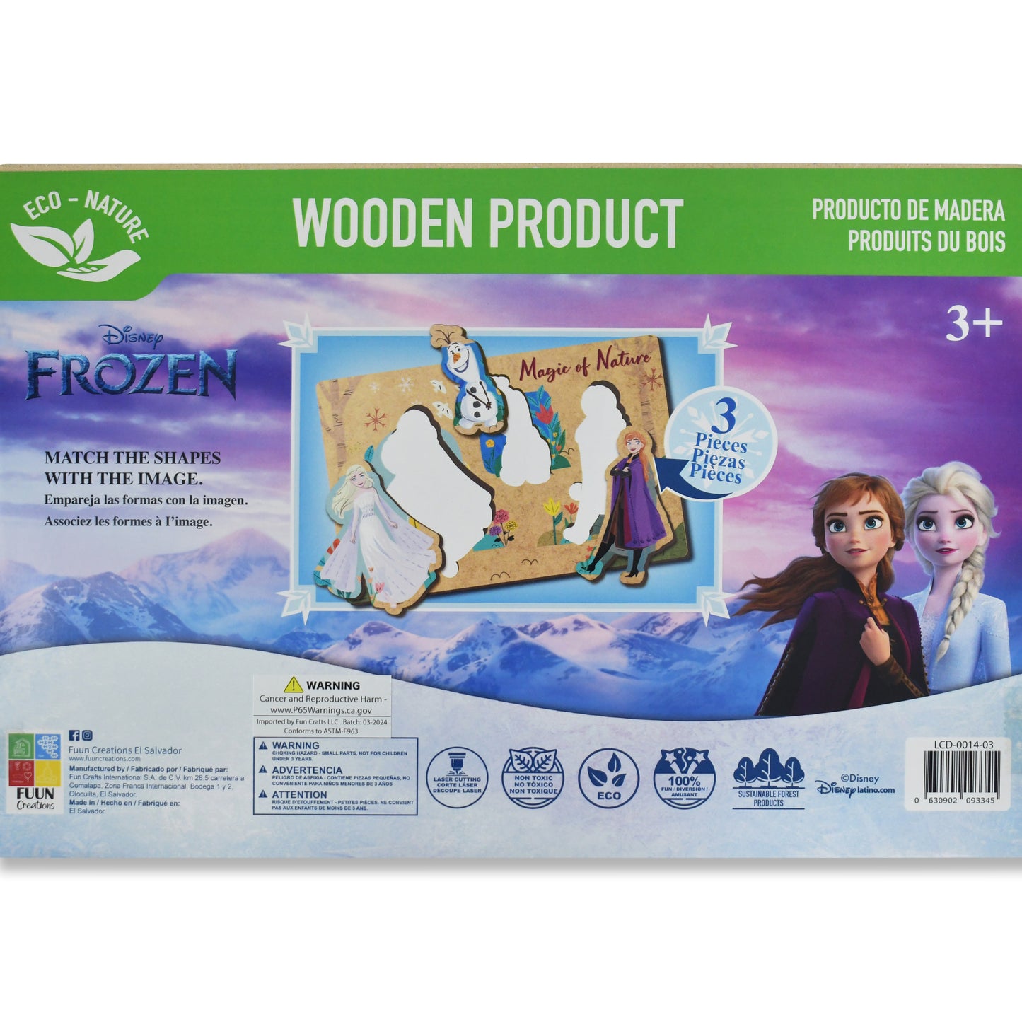 Disney Junior Frozen Wooden Shapes Puzzle