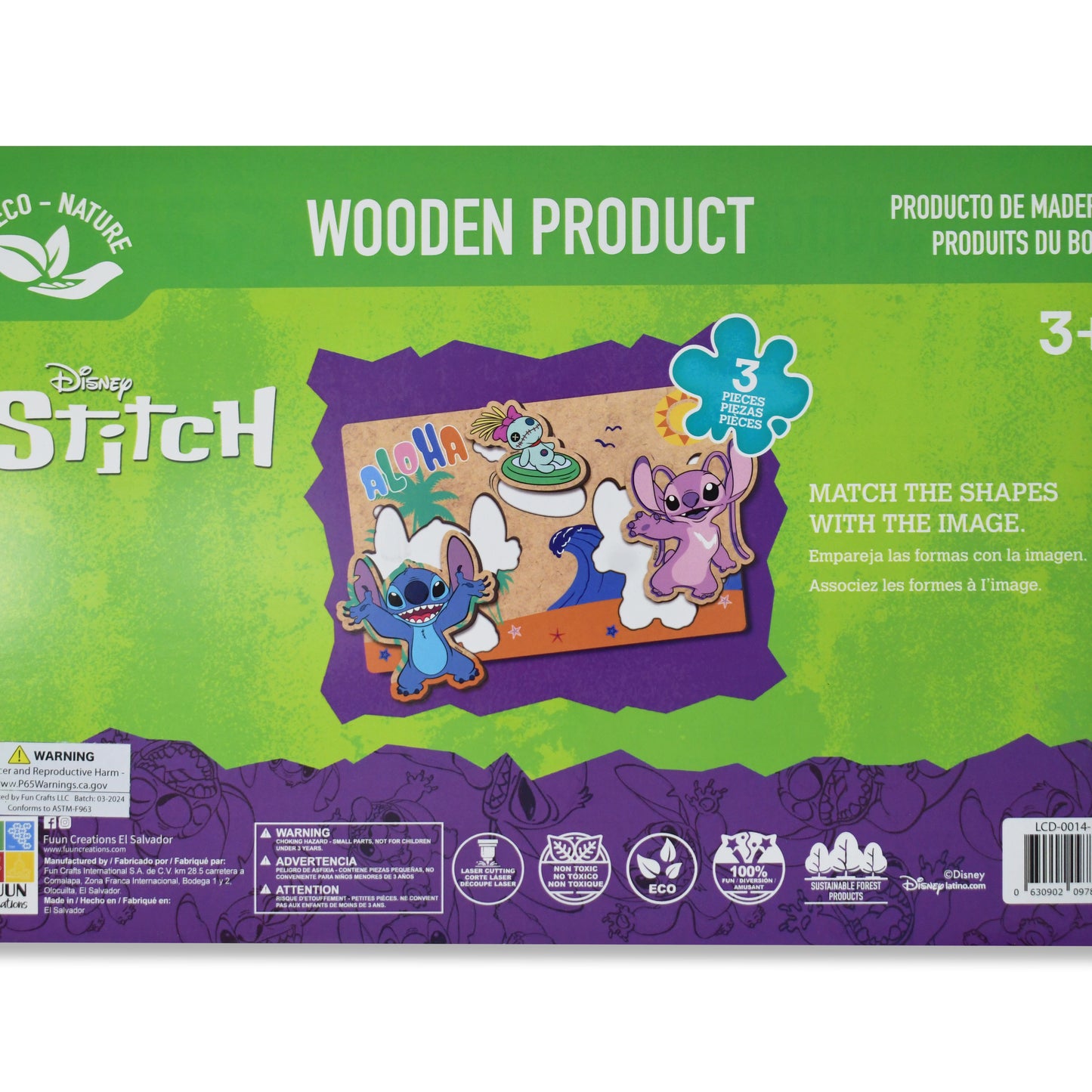 Disney Junior Stitch Wooden Shapes Puzzle