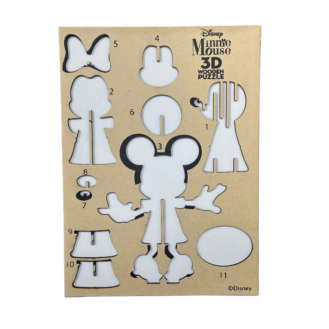 Disney Junior Minnie Mouse 3D Wooden Puzzle – 11-Piece Eco Toy