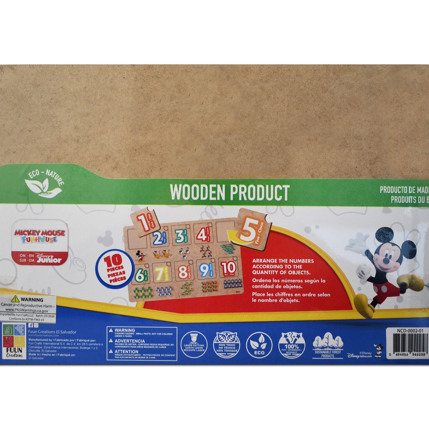 Disney Mickey Wooden Didactic Numbers Puzzle (10 Pieces)