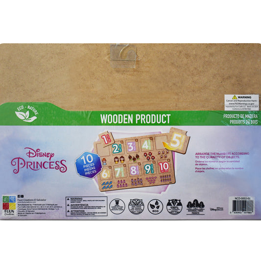 Disney Princess Wooden Didactic Numbers Puzzle (10 Pieces)