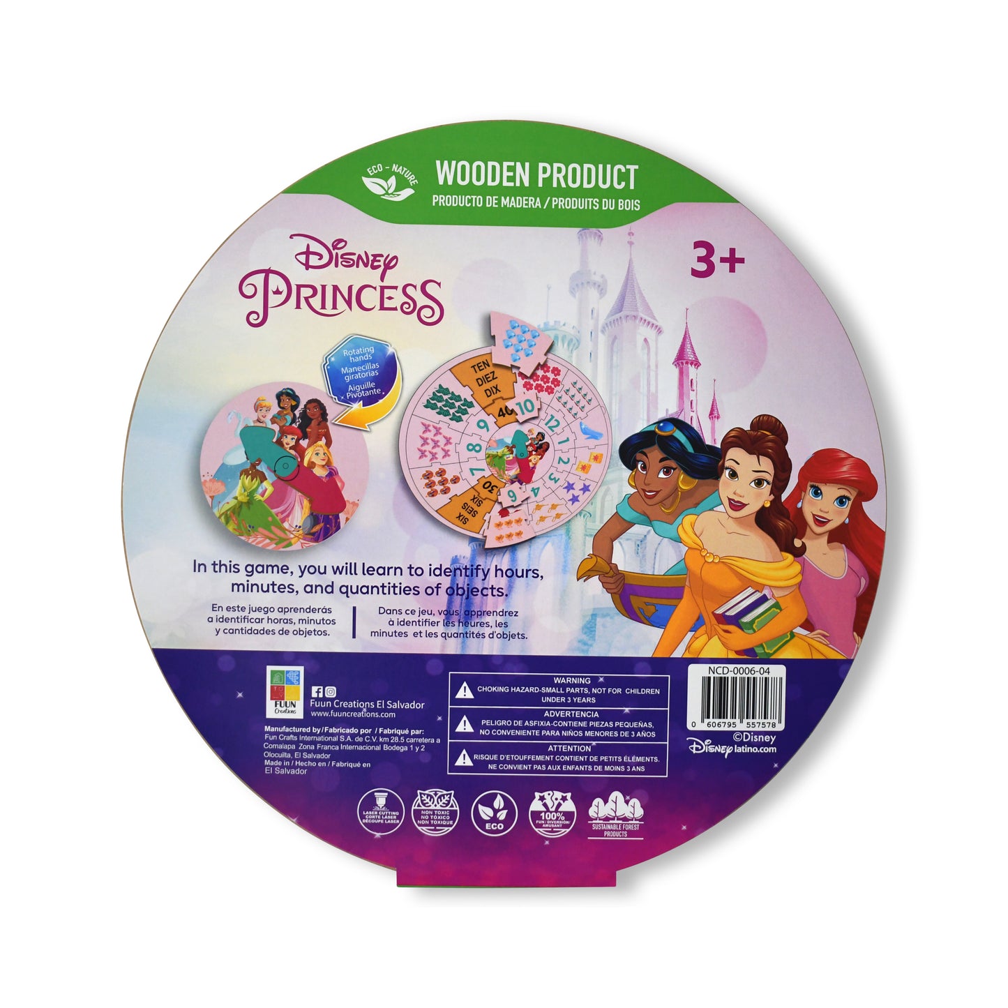 Disney Princess Didactic Puzzle Clock