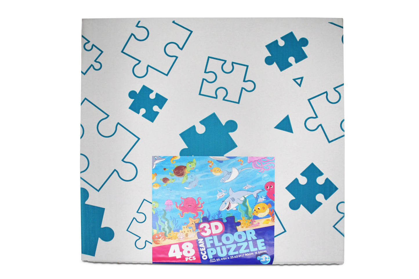 3D Ocean Floor Floor Puzzle – 48 Pieces, 35.4″×23.6″, Ages 3+