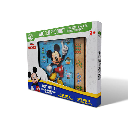 Disney Junior Mickey Mouse 5-in-1 Wooden Educational Games Set