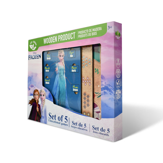 Disney Frozen 5-in-1 Wooden Educational Games Set
