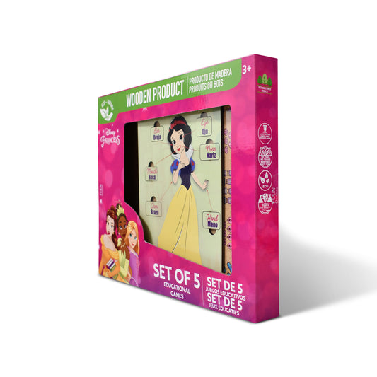 Disney Princess 5-in-1 Wooden Educational Games Set