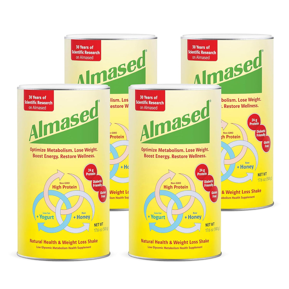 Almased Original and Vanilla 17.6oz