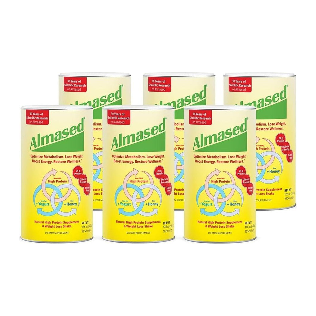 Almased Original and Vanilla 17.6oz