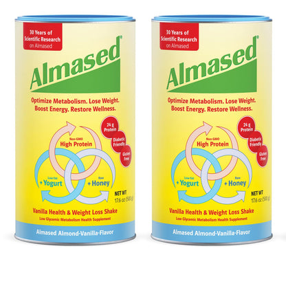 Almased Original and Vanilla 17.6oz