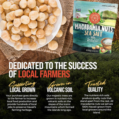 Hawaiian Sea Salt Macadamia Nuts - Resealable Pouch