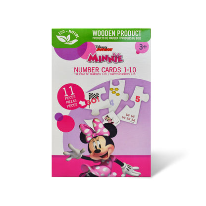 Disney Junior Minnie Educational Puzzle & Flash Number Cards 1–10 (11 Pieces)