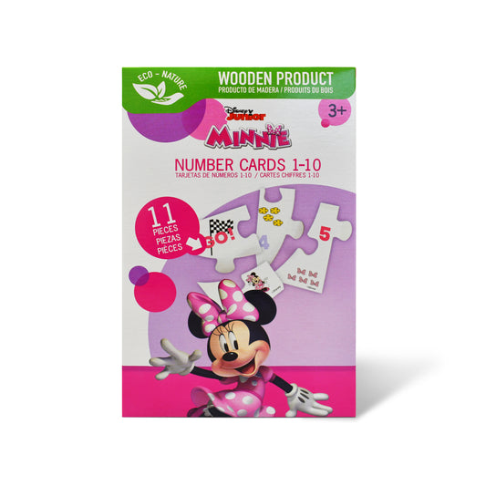 Disney Junior Minnie Educational Puzzle & Flash Number Cards 1–10 (11 Pieces)
