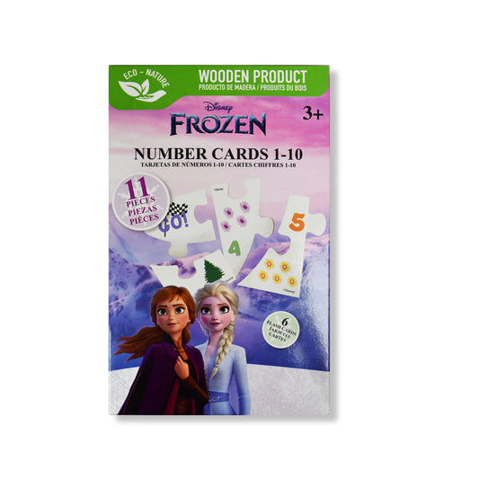 Disney Frozen Educational Puzzle & Flash Number Cards 1–10 (11 Pieces)