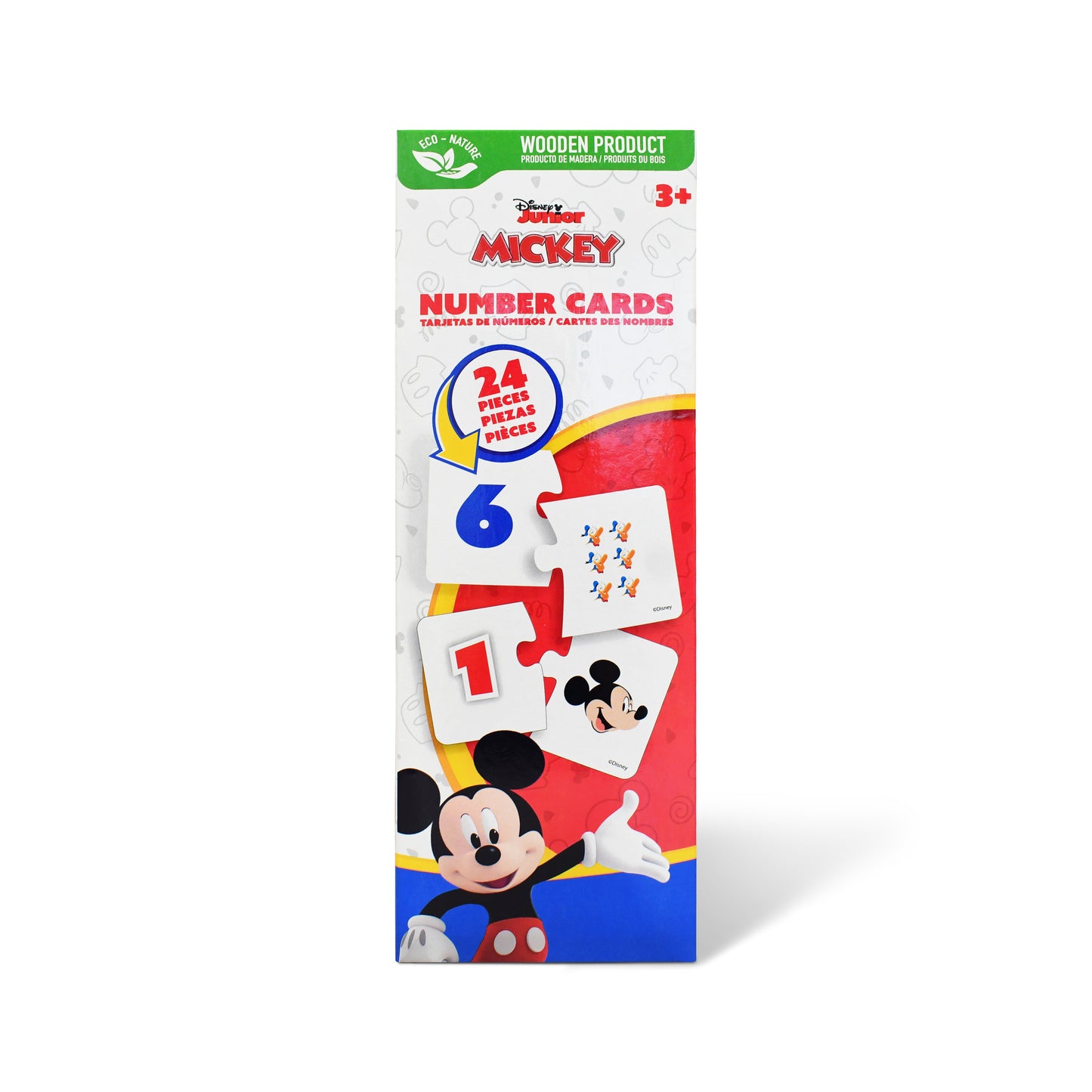 Disney Junior Mickey Educational Puzzle & Flash Number Cards – 24 Pieces