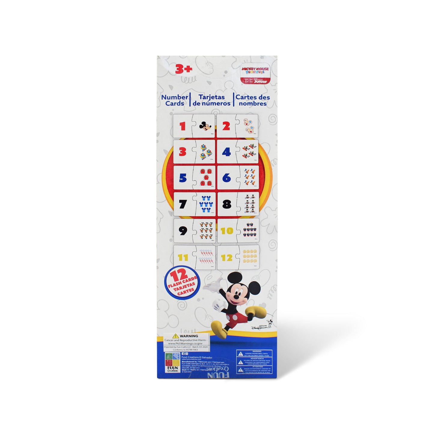Disney Junior Mickey Educational Puzzle & Flash Number Cards – 24 Pieces