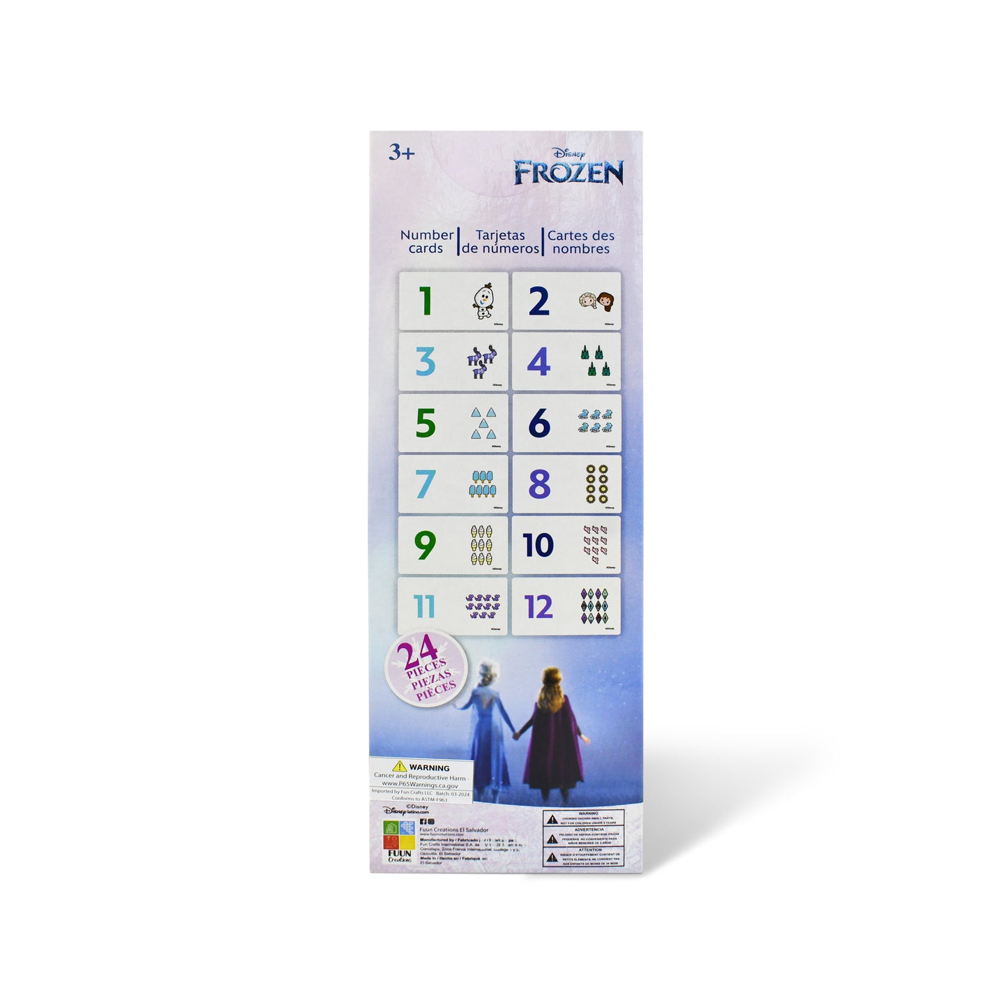 Disney Frozen Educational Puzzle & Flash Number Cards – 24 Pieces