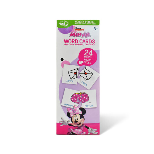 Disney Junior Minnie Educational Puzzle and Flash Word Cards– 24 Pieces