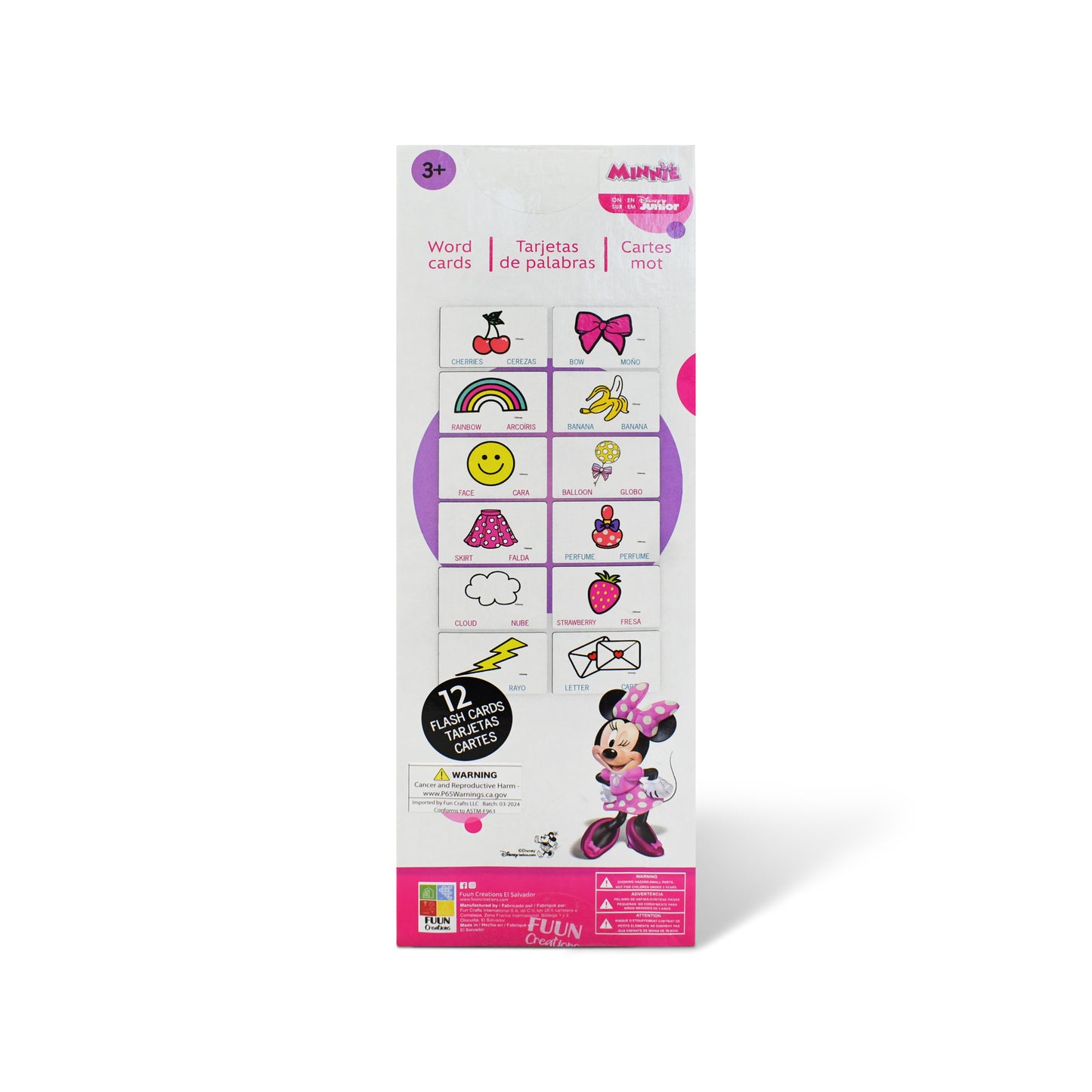 Disney Junior Minnie Educational Puzzle and Flash Word Cards– 24 Pieces