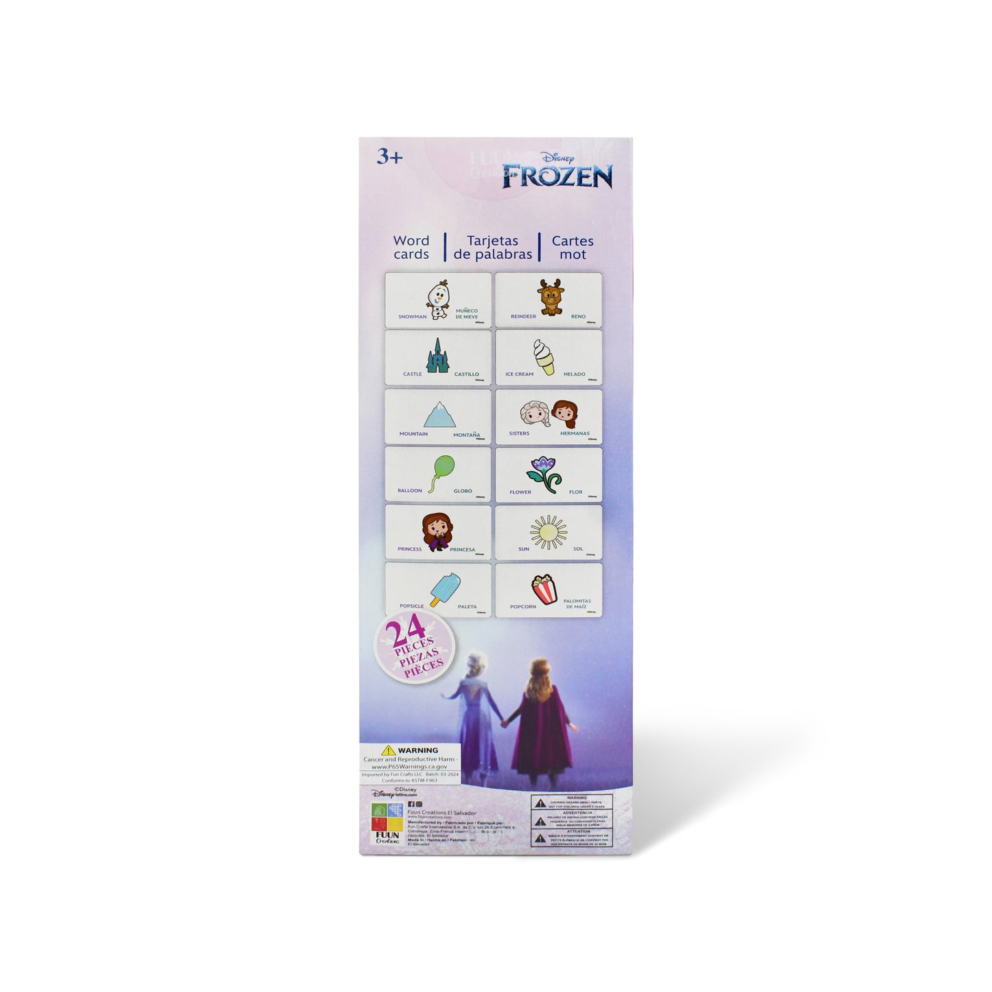Disney Frozen Educational Flash Word Cards – 24 Pieces