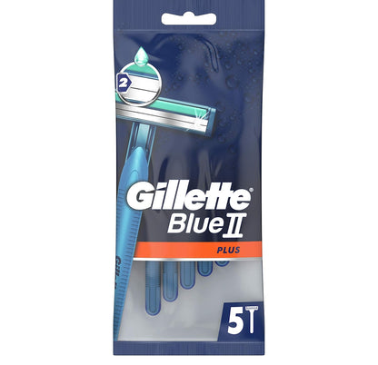 Gillette Blue II Plus Disposable Razors 5 Count