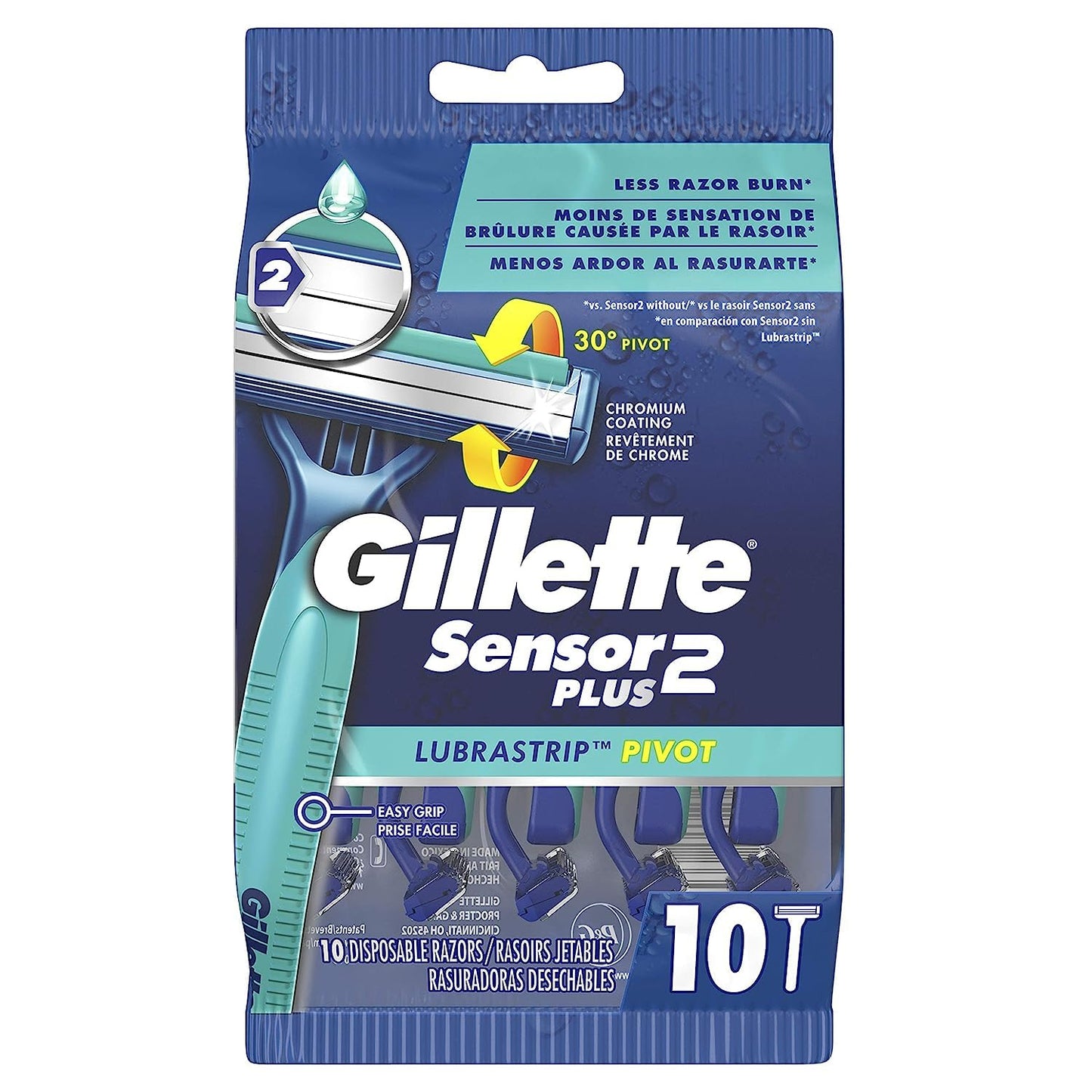 Gillette Sensor2 Plus Disposable Razors (10-Count)