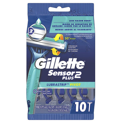 Gillette Sensor2 Plus Disposable Razors (10-Count)