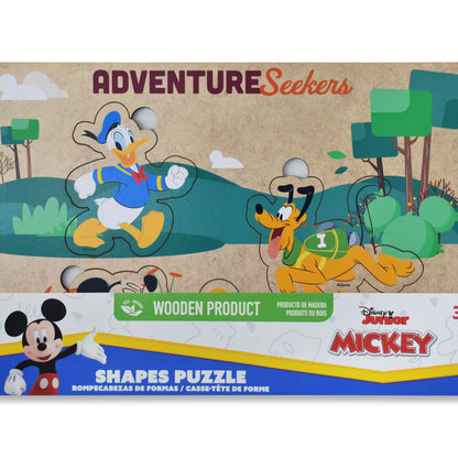 Disney Junior Mickey Adventure Seekers Wooden Shapes Puzzle