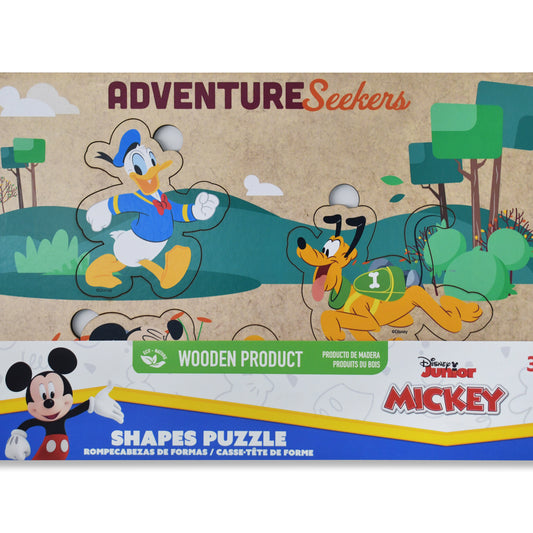 Disney Junior Mickey Adventure Seekers Wooden Shapes Puzzle