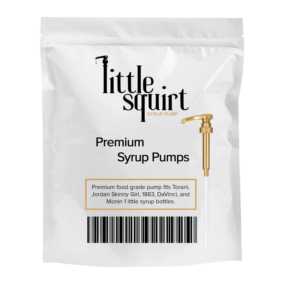 Little Squirt Gold Syrup Pumps – No-Drip Dispenser