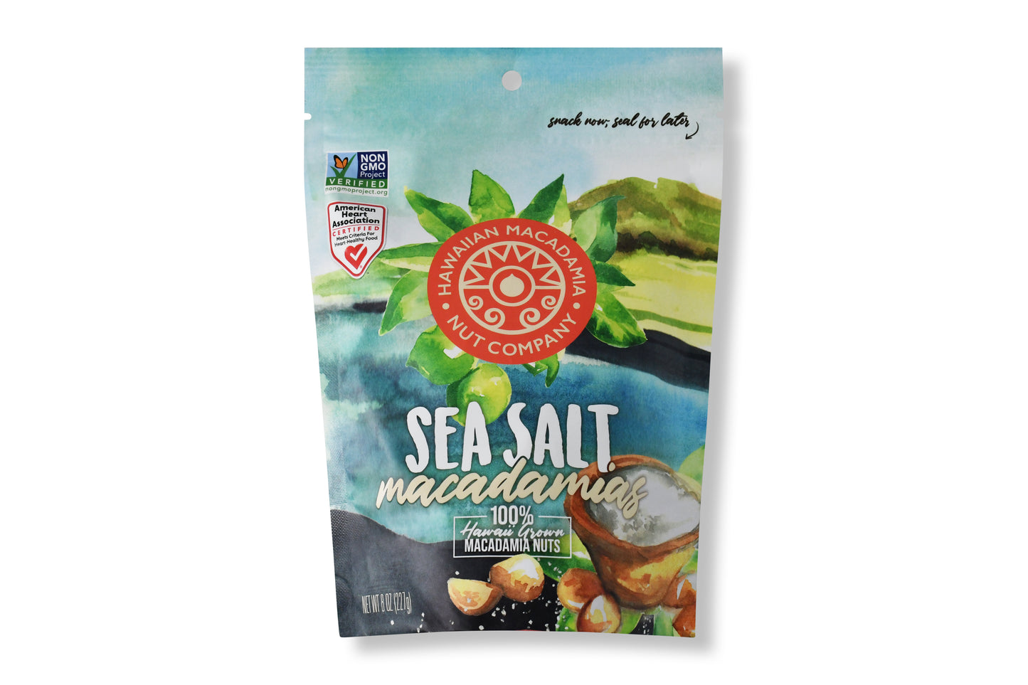 Hawaiian Sea Salt Macadamia Nuts - Resealable Pouch