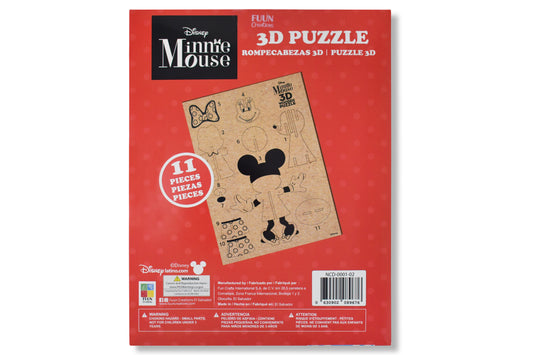 Disney Minnie Mouse 3D Wooden Puzzle – 11-Piece Eco Toy