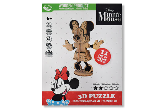 Disney Minnie Mouse 3D Wooden Puzzle – 11-Piece Eco Toy