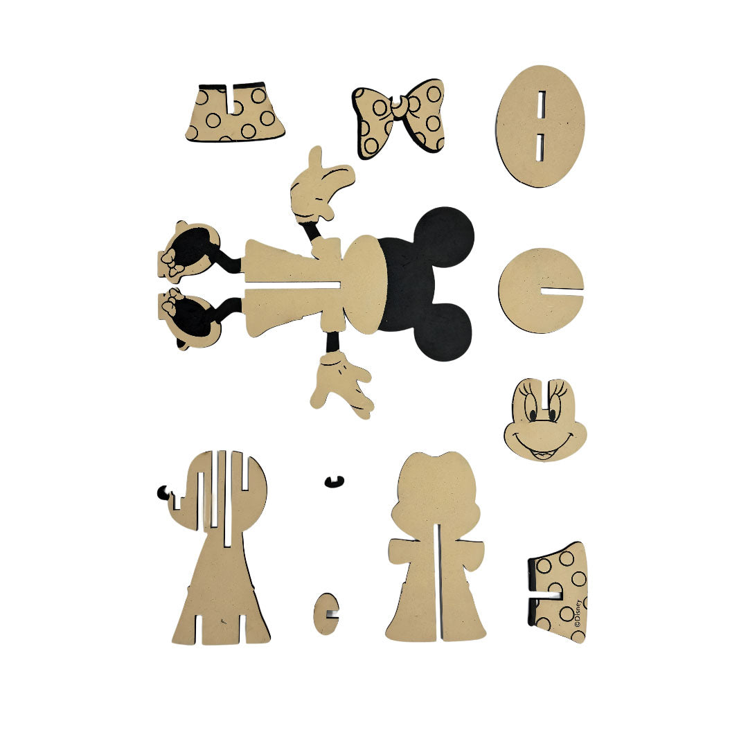 Disney Junior Minnie Mouse 3D Wooden Puzzle – 11-Piece Eco Toy