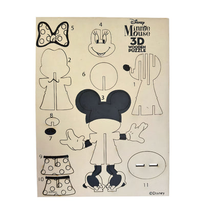 Disney Junior Minnie Mouse 3D Wooden Puzzle – 11-Piece Eco Toy