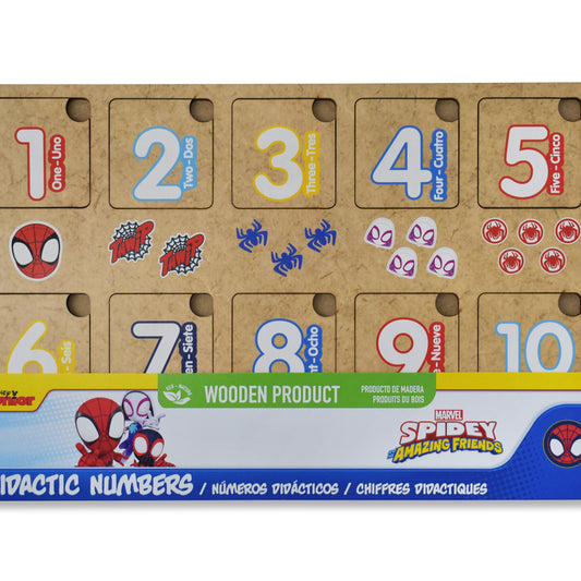 Disney Spidey & His Amazing Friends Wooden Didactic Numbers Puzzle (10 Pieces)