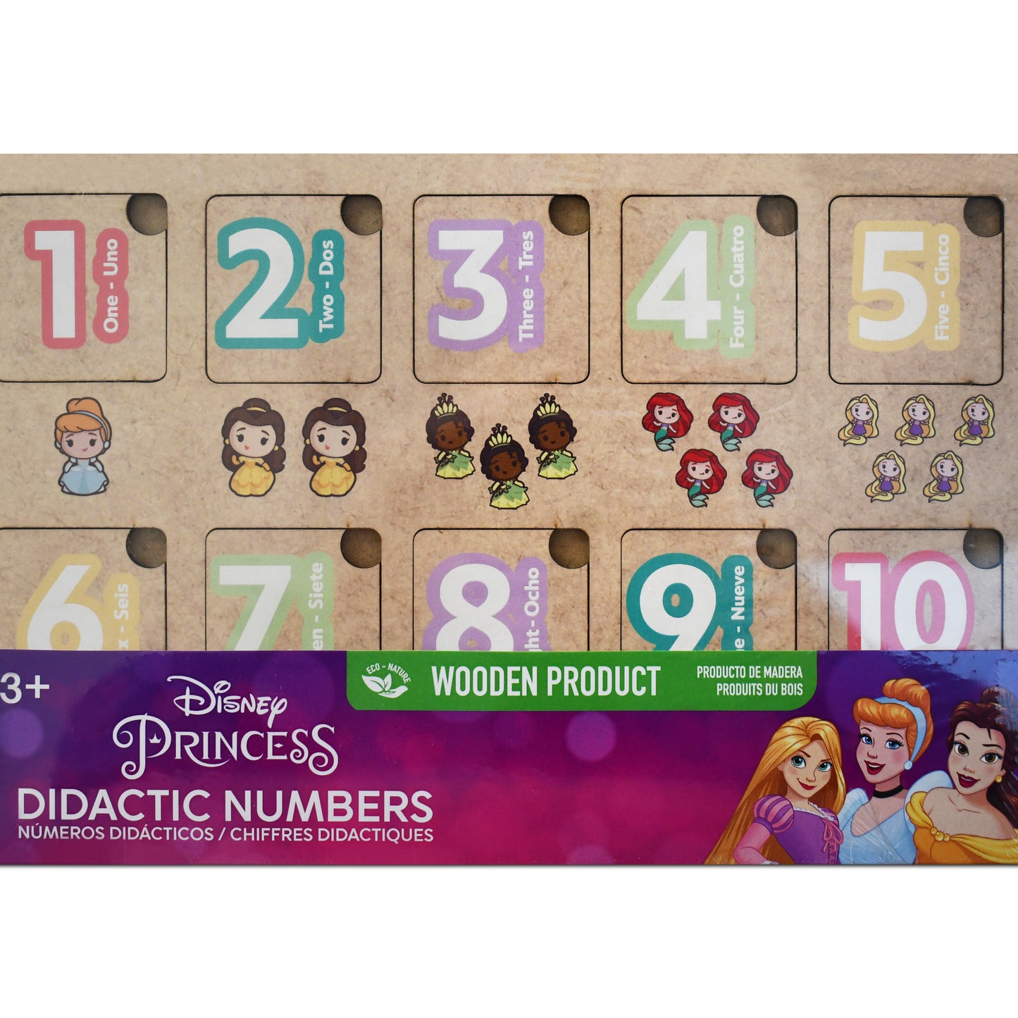 Disney Princess Wooden Didactic Numbers Puzzle (10 Pieces)