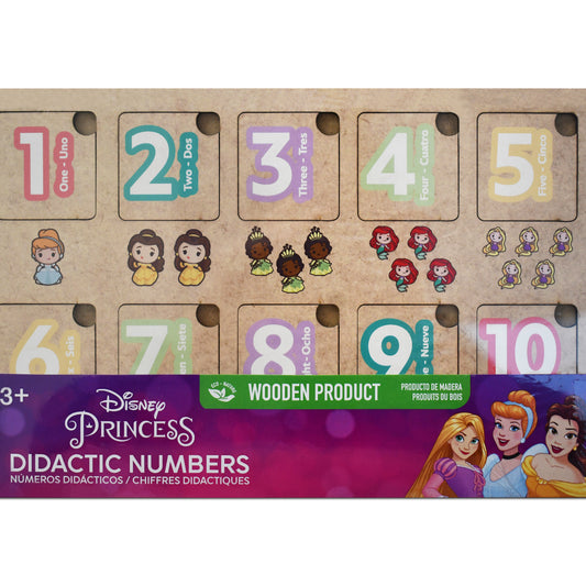 Disney Princess Wooden Didactic Numbers Puzzle (10 Pieces)
