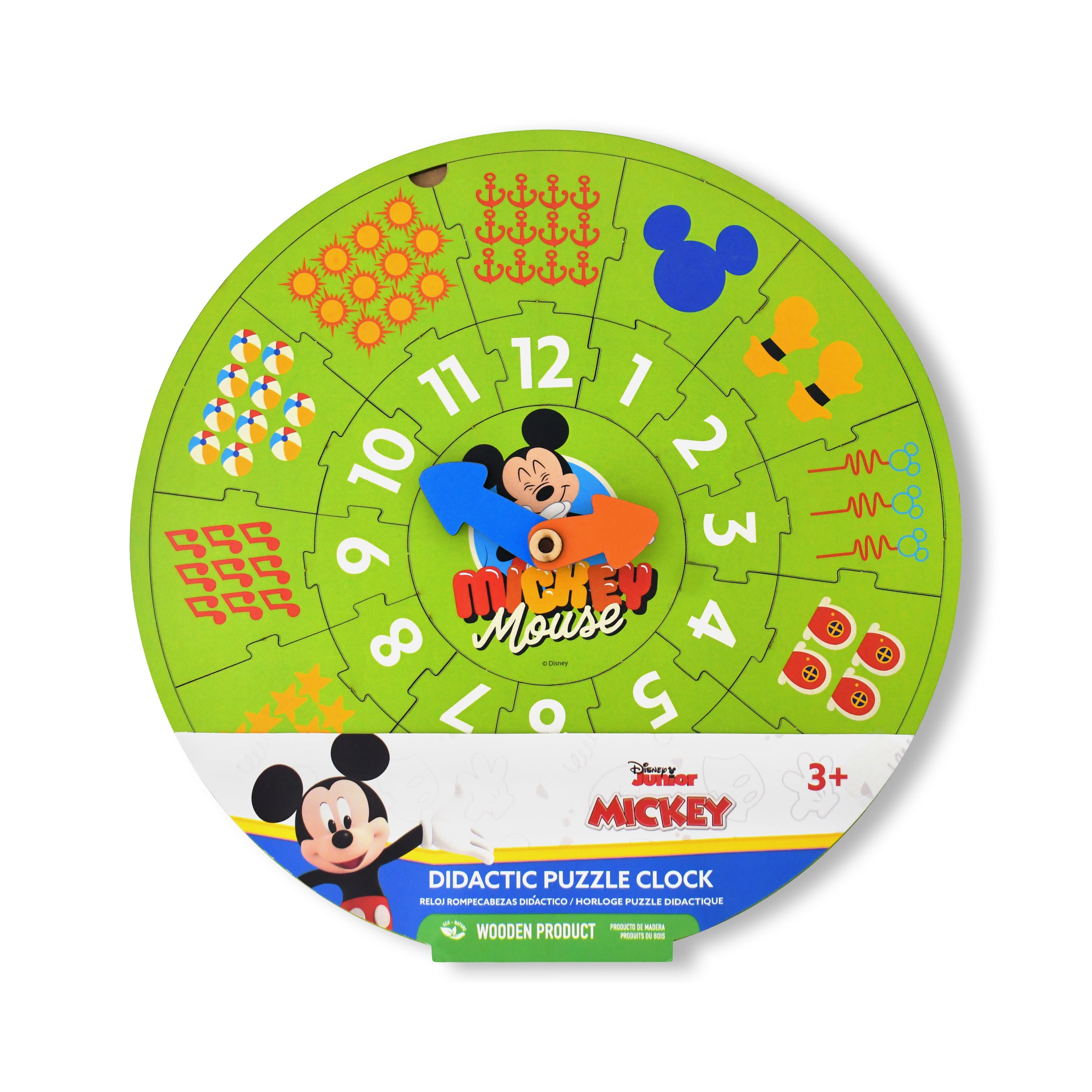 Mickey Mouse Didactic Puzzle Clock – Learn Time – Hawthorne