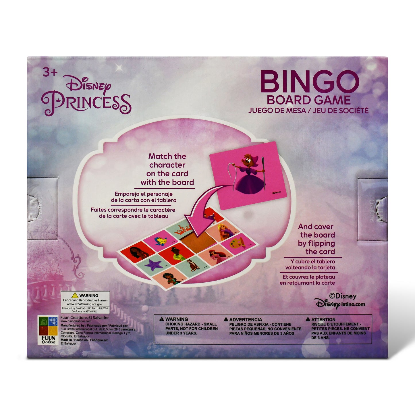 Disney Princess Wooden Bingo Board Game